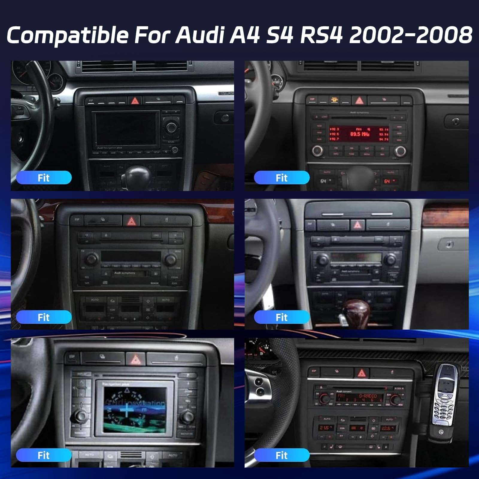 [8 Core 4+64G] for Audi A4 S4 RS4 2002-2008 Upgrade Radio, NHOPEEW 9 inch IPS…