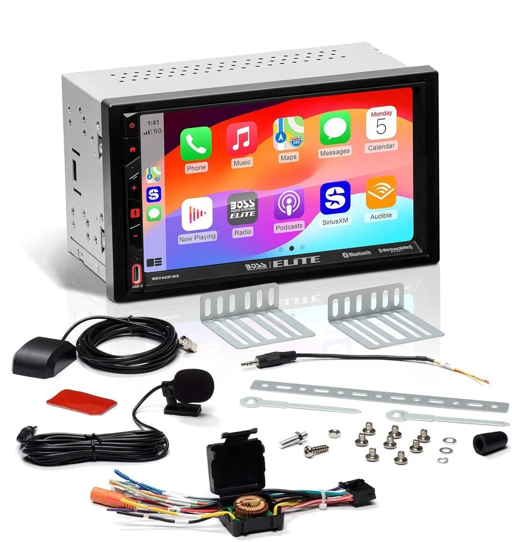 BOSS Audio Elite BE7ACP.WX Double DIN 7 Inch Car Stereo Wireless Apple CarPlay