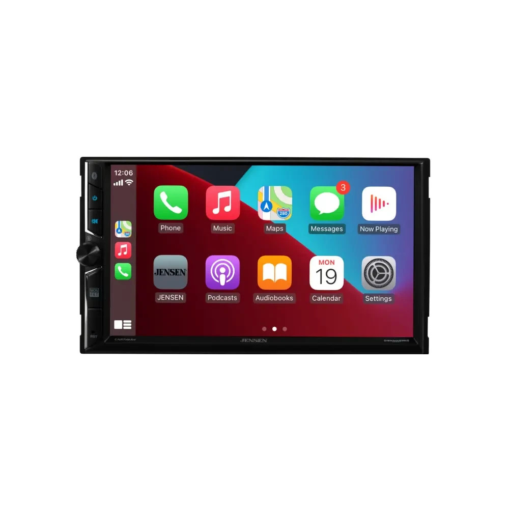 Jensen CAR714MW 7″ 2-DIN Multimedia W/ Bluetooth, CarPlay/Android Auto