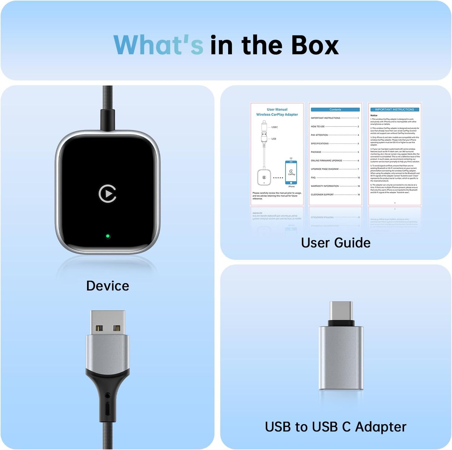 Adaptador CarPlay para Apple CarPlay: fácil actualización de CarPlay con cable