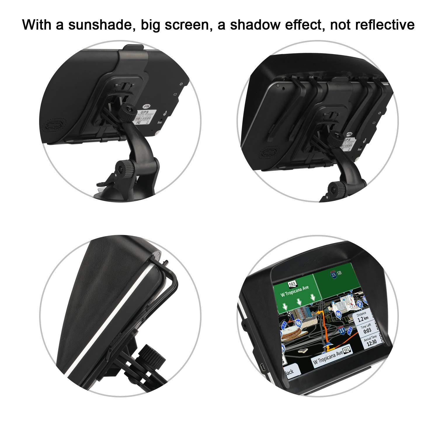 LONGRUF 7″ GPS Navigation for Car, 2025 Map, Voice, Touch Screen, Speed Alerts