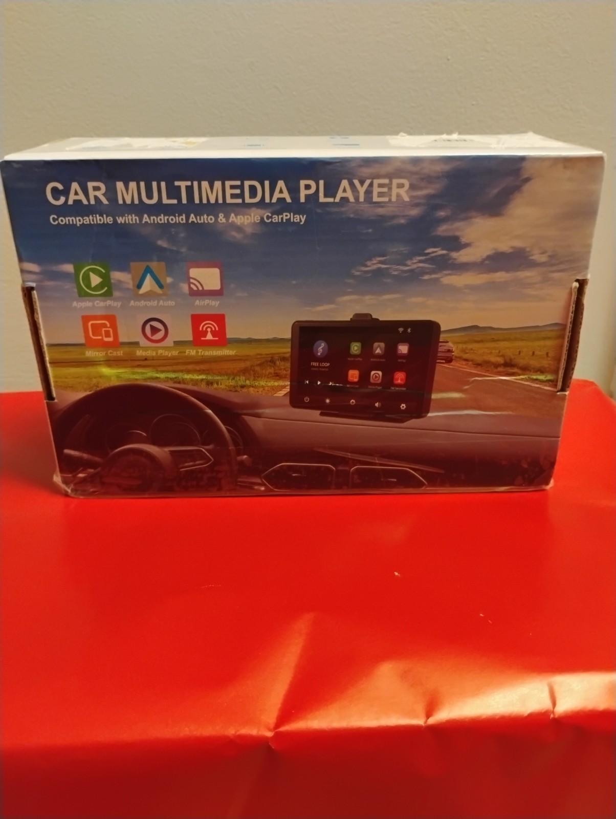 Car multimedia player with Apple play, Android Auto, AirPlay, and Media Player