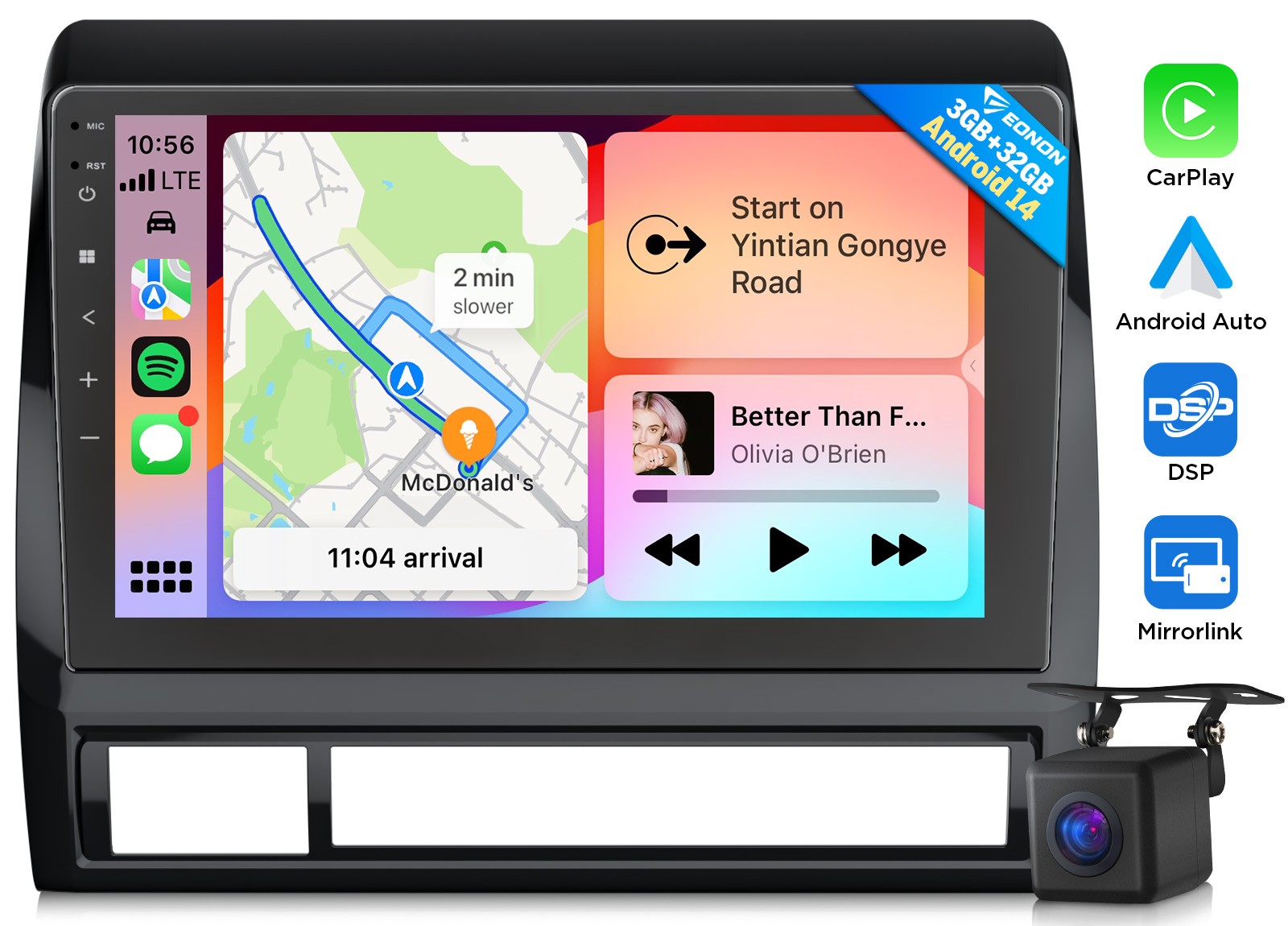 Eonon TYTACX7 9″ Android 14 for Toyota Tacoma 2005-2013 Car Radio Stereo CarPlay