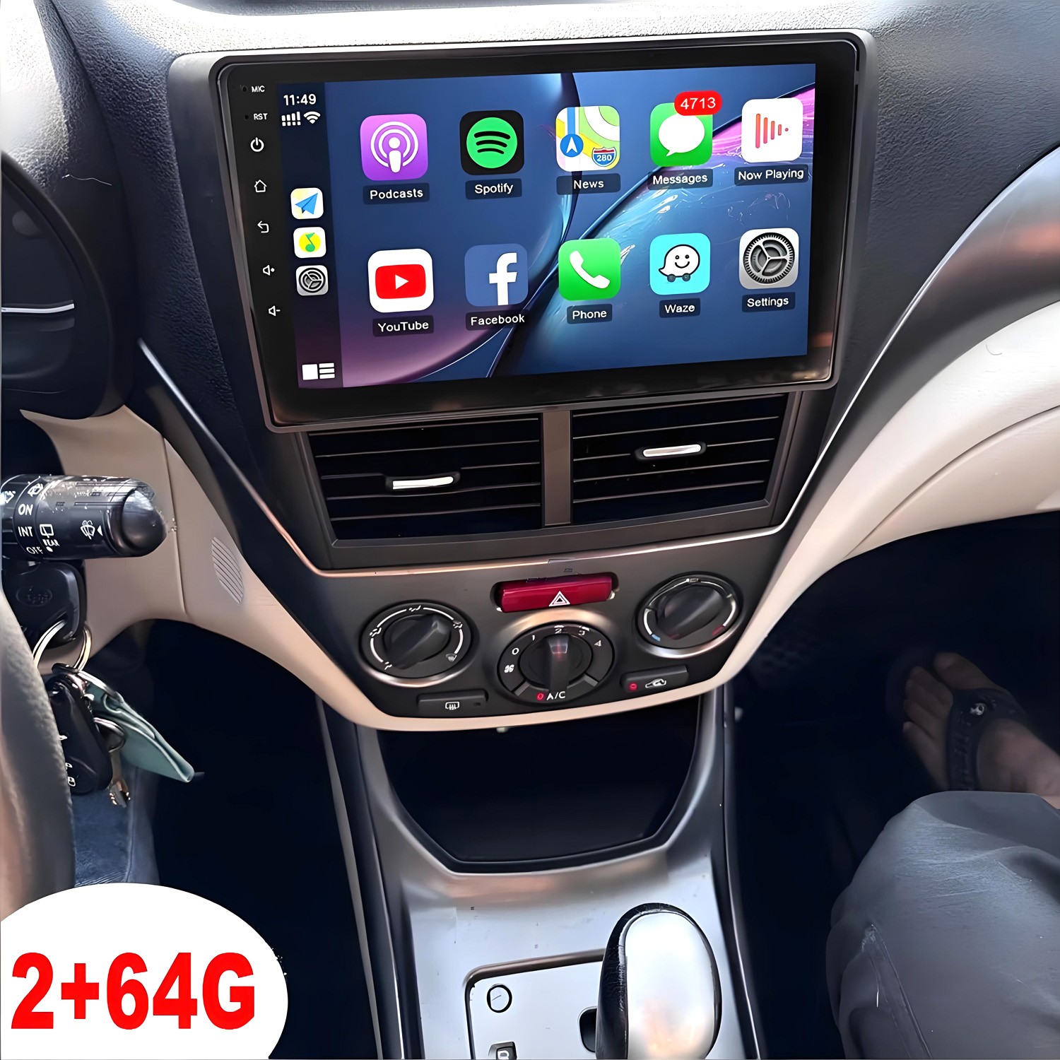 Pantalla Radio de Coche estéreo CarPlay Para Subaru Forester Impreza 2008-2012