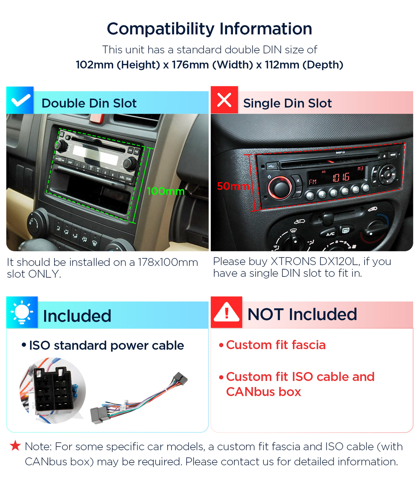10.1” QLED Double 2 DIN Android 13 8-Core Car-Play Car Stereo Radio GPS 4G WiFi