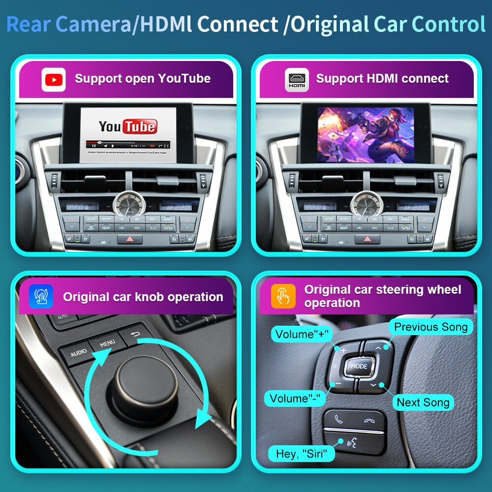 Wireless Carplay Android Auto Module For Lexus NX 2014-2019 Mirror Link AirPlay