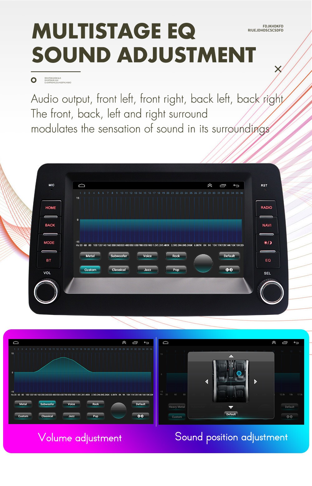 Car Stereo MP5 Player 4+32GB For Android Auto W/Camera For Fiat Panda 2003-2012