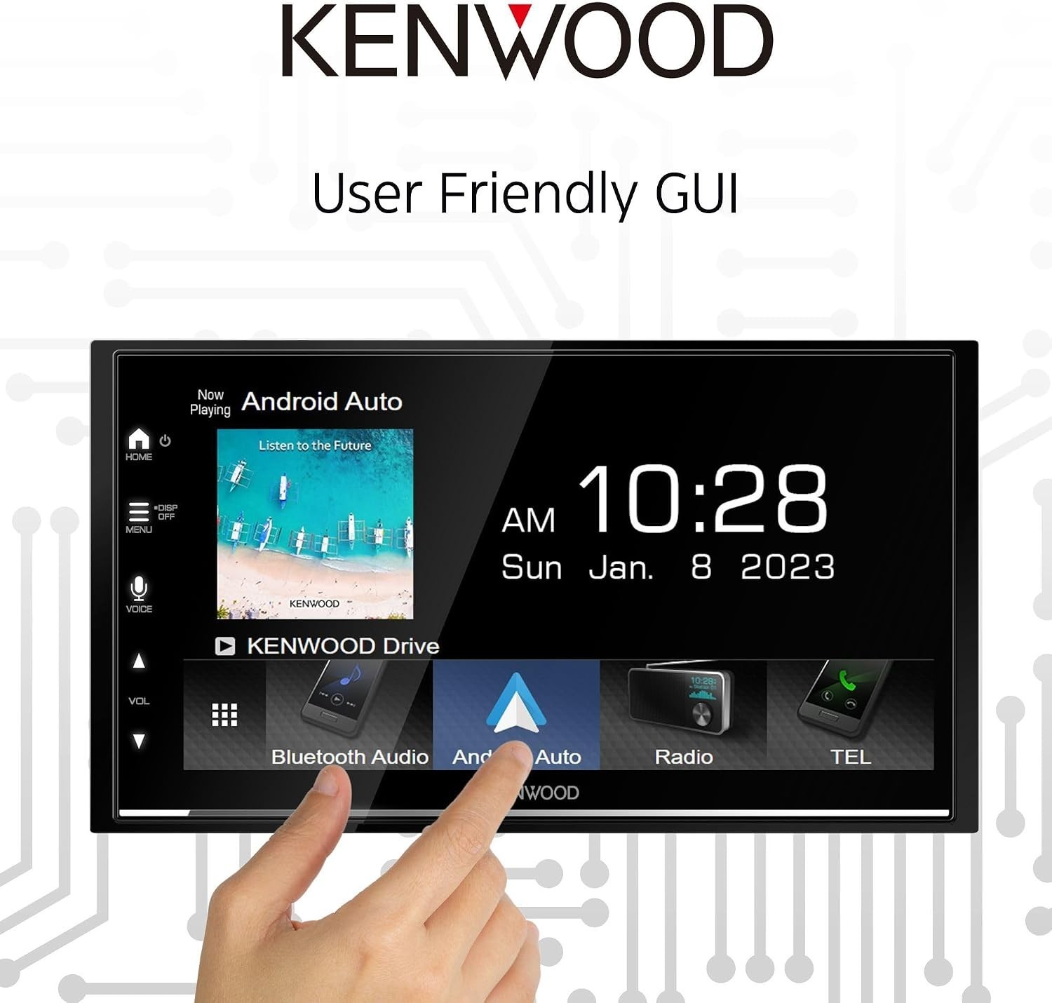CarPlay & Android Auto Compatible 6.8-Inch Car Stereo with Bluetooth Connection