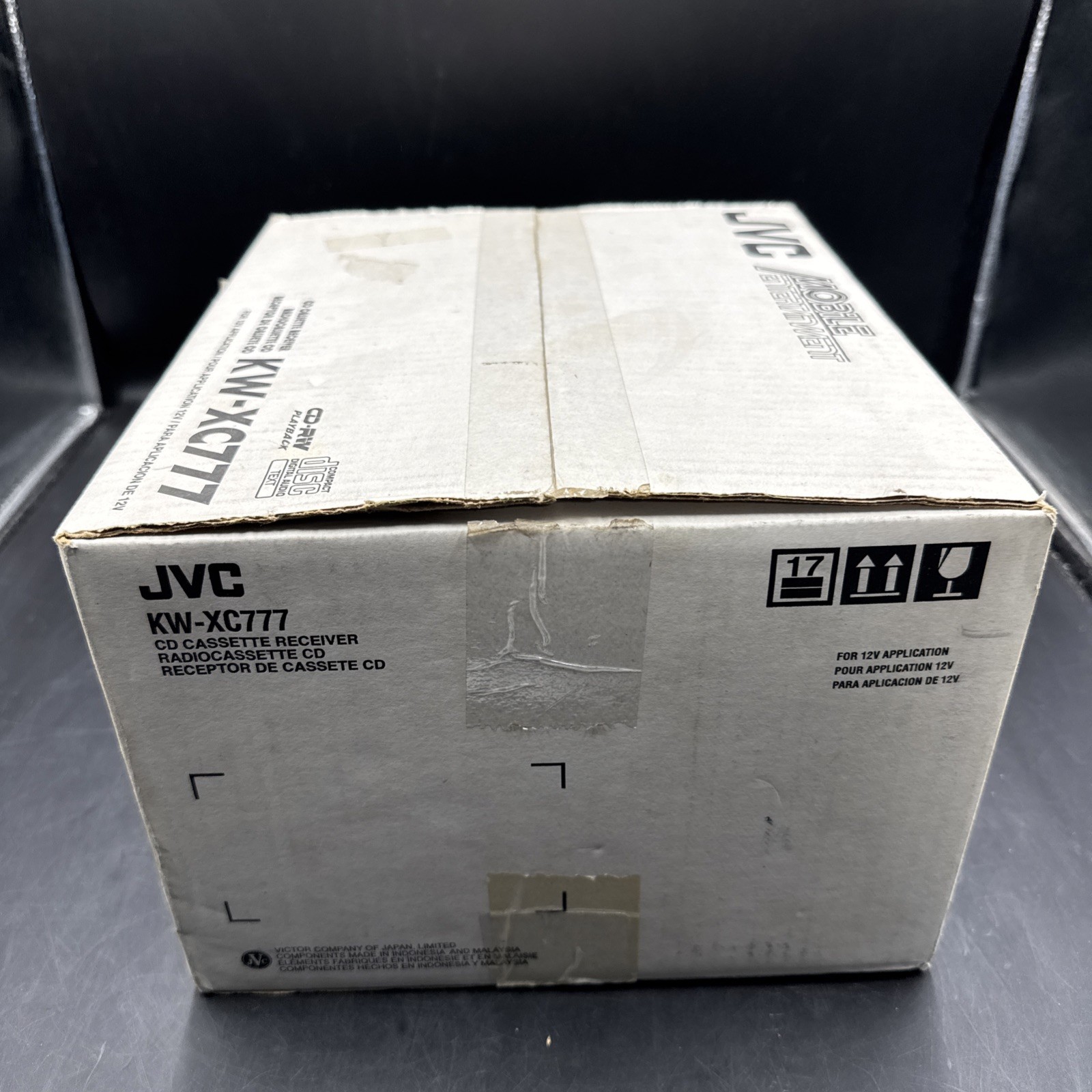 JVC 2DIN CD Cassette Receiver Silver Car Stereo KW-XC777 NEW