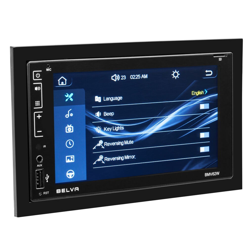 Belva BMV62W 6.2″ Double DIN Touchscreen Car Stereo Bluetooth CarPlay Android