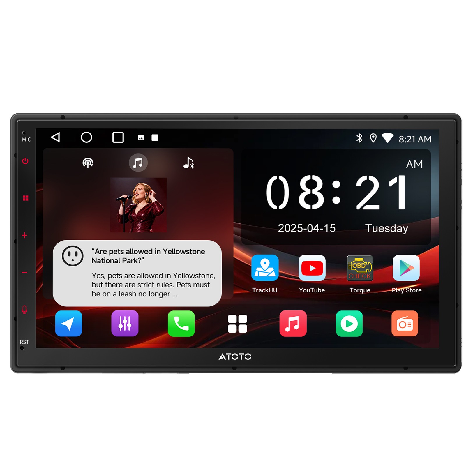 ATOTO 7” 2Din Android Car Radio AndroidAuto & CarPlay AI Agent Assist Sat Nav