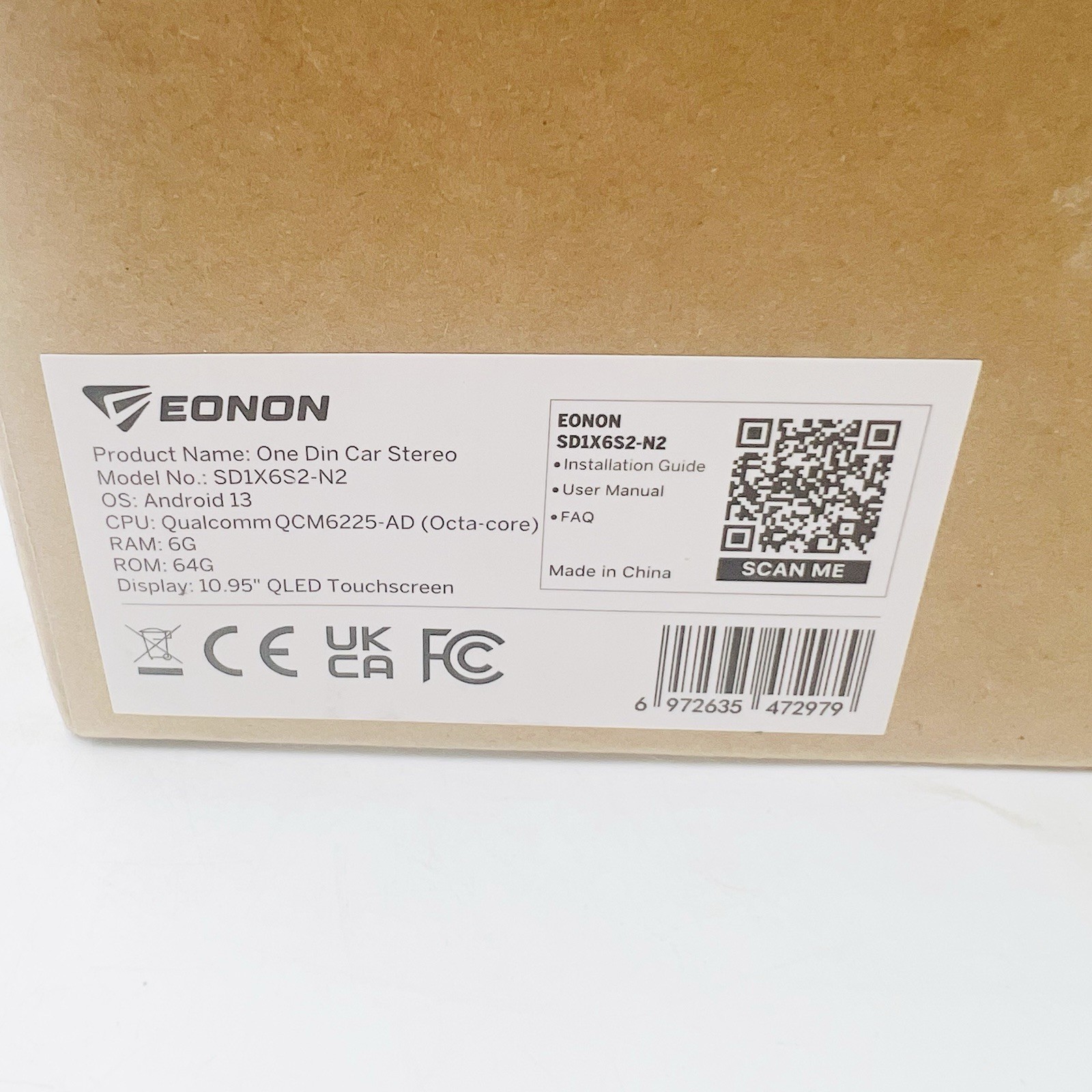 Eonon SD1X6S2-N2 10.95″2K 6+64 Android Auto 1DIN Car Radio CarPlay GPS (READ)