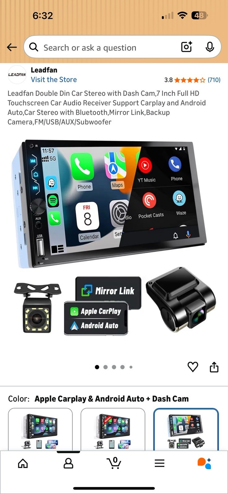 Leadfan Car MP5 Player Multimedia Car Stereo MP5 & Radio Receiver Audio System