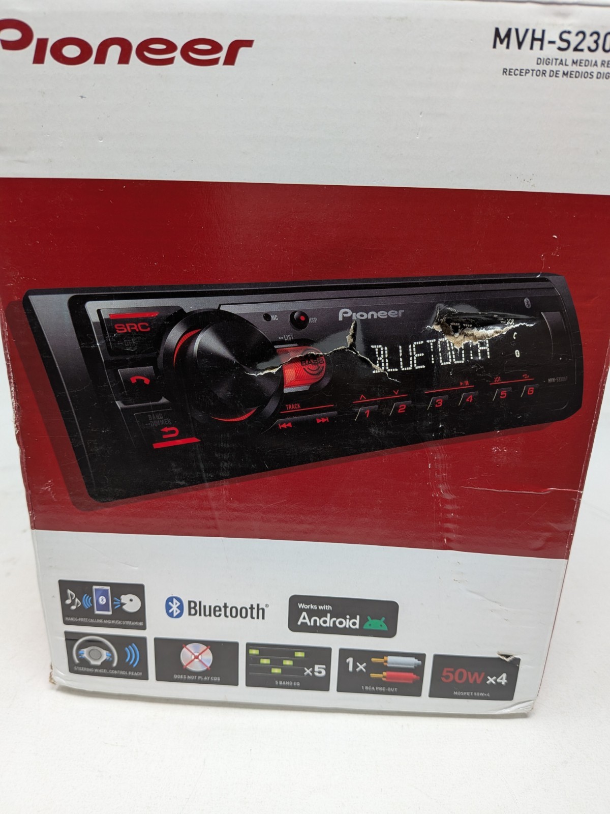 Pioneer MVH-S235BT Bluetooth USB AM/FM Android Car Digital Media Receiver