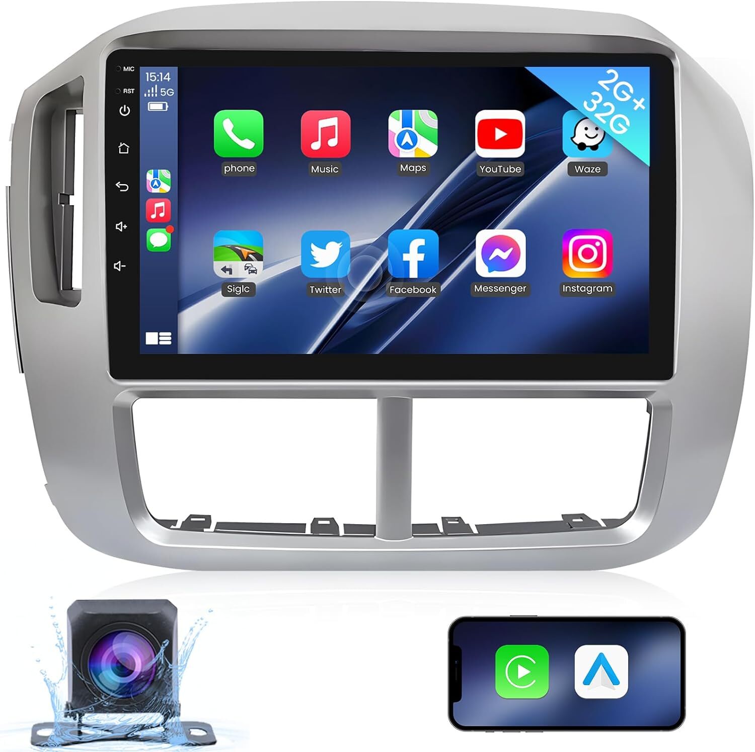 1280*800 Stereo Radio GPS For Honda Pilot 2006-2008 Android Auto Carplay Car 32G