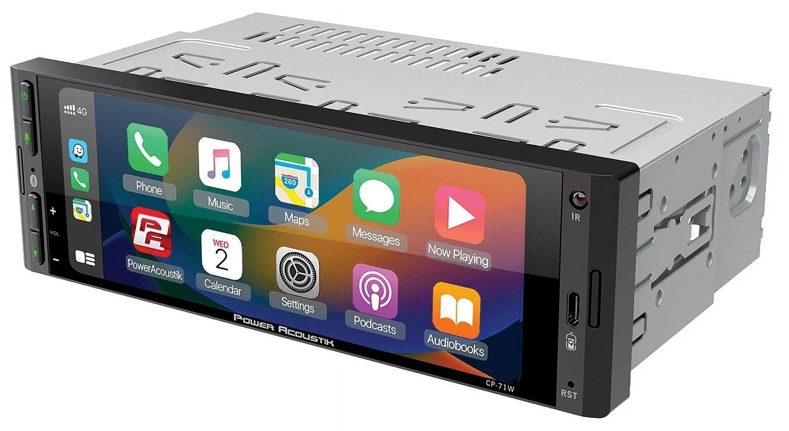 Power Acoustik CP-71WA UPDATED 1-DIN Stereo Apple CarPlay & Android Auto NEW