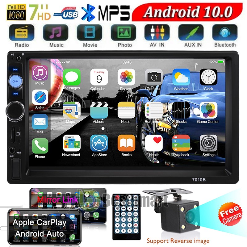 7″ Double 2 Din Bluetooth Car Stereo In-dash Radio Aux MP5 Player USB/SD/AUX/FM