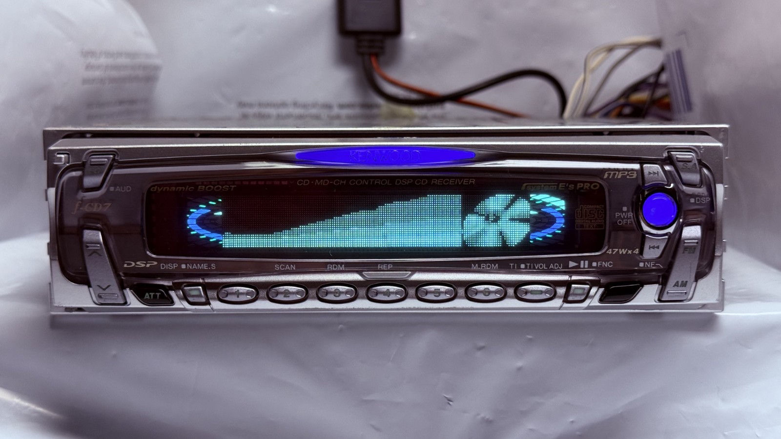 Kenwood f-CD7 JDM Car CD Player Receiver Japan w/ External Bluetooth Tested