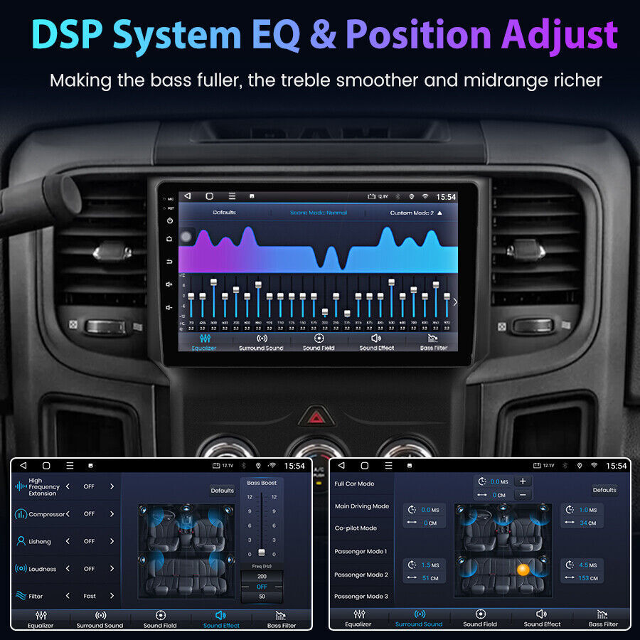 For 2013-2018 Dodge Ram 1500 2500 3500 Car Stereo Radio GPS Carplay Android 15