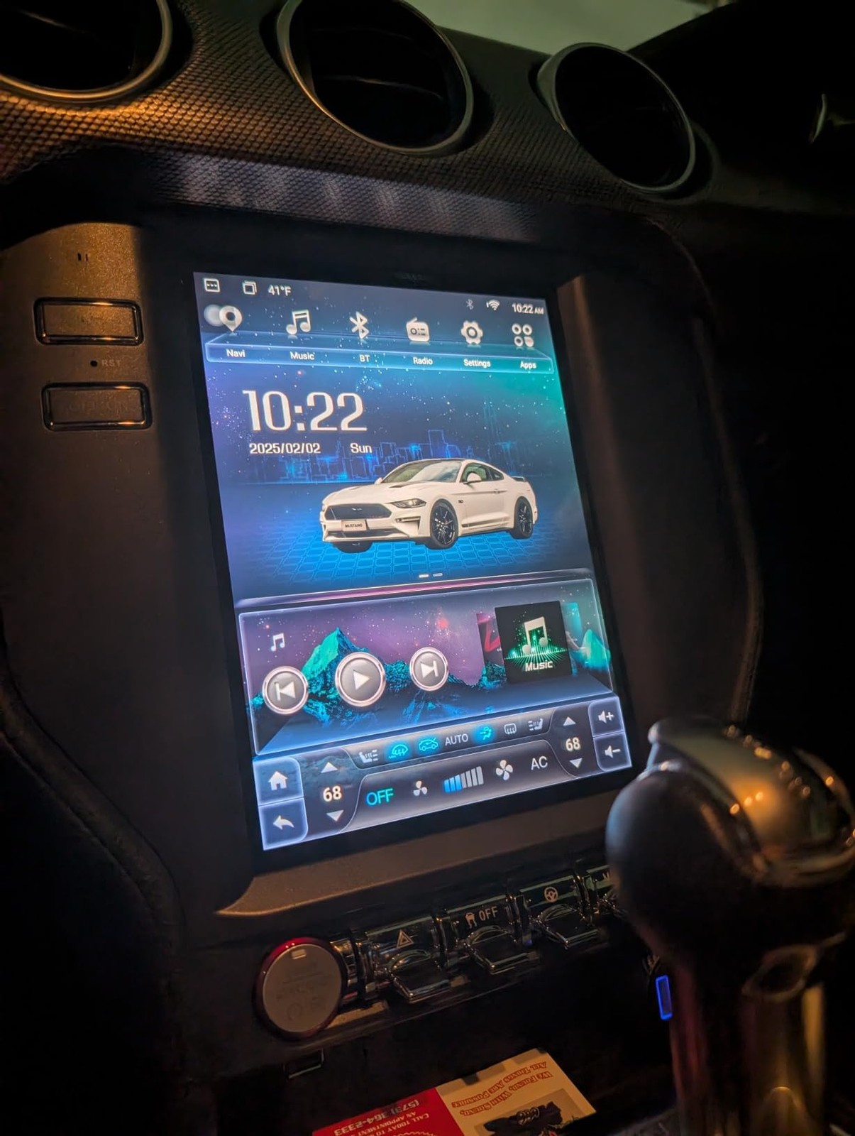 10.4″For Ford Mustang 2015-2022 Android Car Radio Stereo GPS Navi Carplay 6+128G