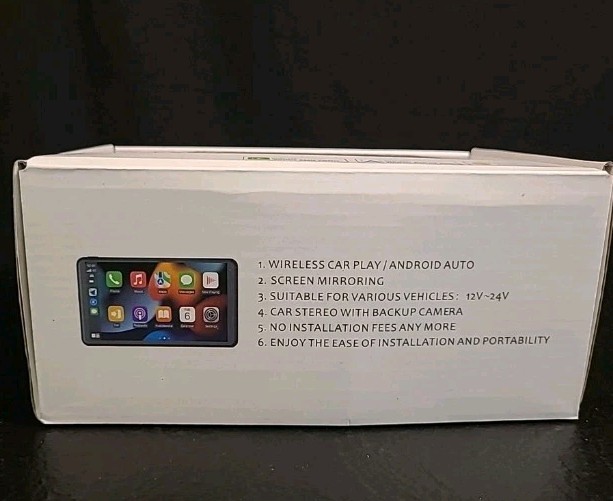 Portable 7″ Wireless Apple CarPlay Screen for Cars,Android Auto,Car Radio Stereo