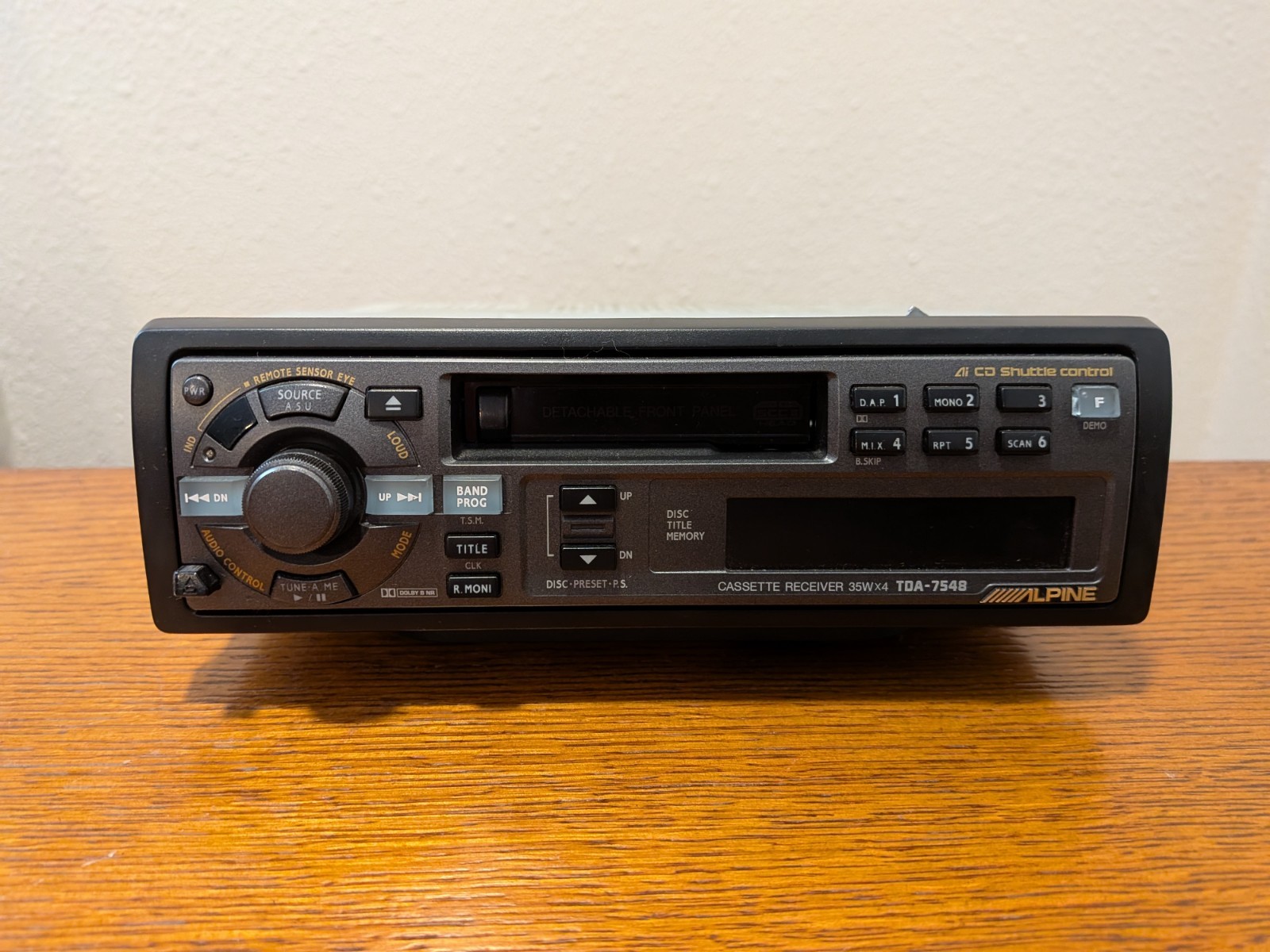 Alpine TDA-7548 Vintage Car Stereo Cassette Receiver 35Wx4 (READ DESC)