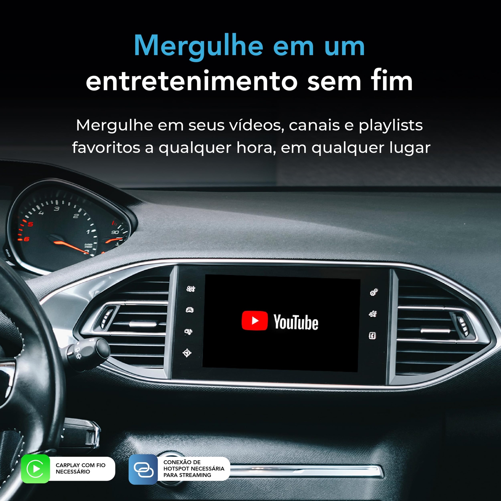 Wireless Car Play and Android Auto AI Box Lite for Factory Wired Car Play Cars