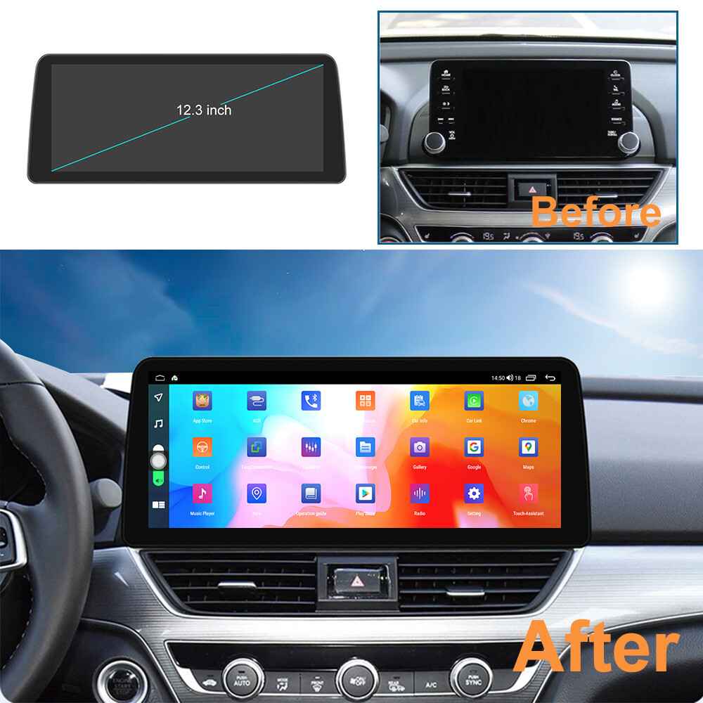 12.3 Inch Android 10 Car Radio For Honda Accord 10 2018-2021 GPS Navigation 32G