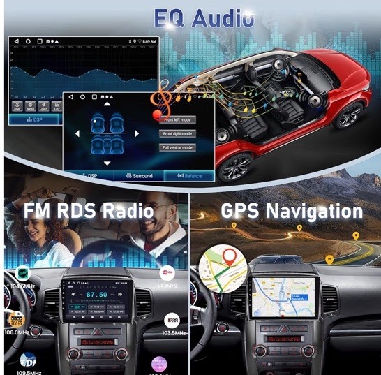 Kia Sorento 2009, 2010 2011 2012,Touch Screen Stereo with Carplay & Android Auto