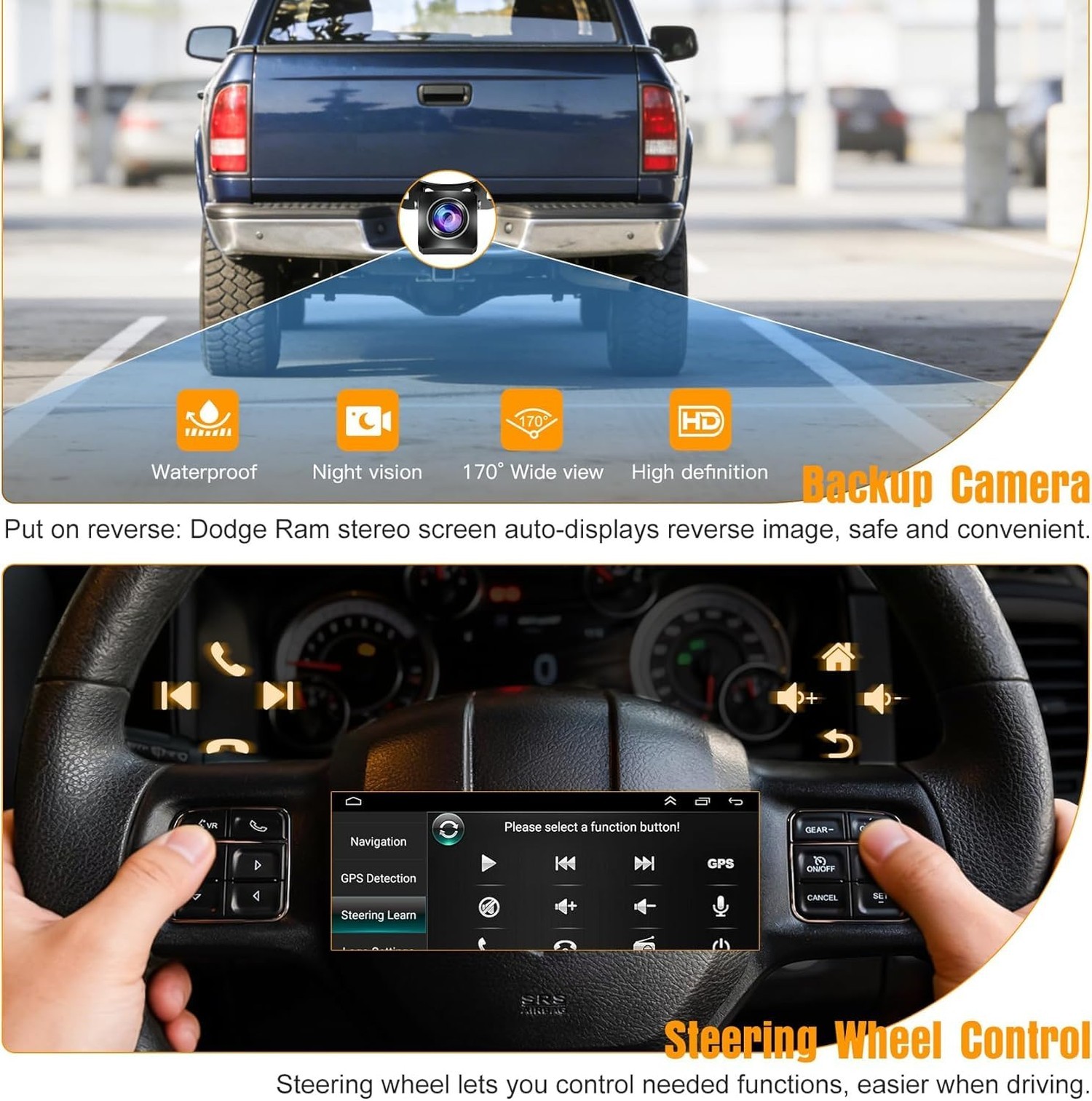 6.8″ QLED Touch Screen Car Radio for Dodge RAM 2002 2003 2004 2005 2006, for …