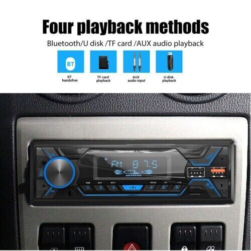 Bluetooth Car Stereo Audio In-Dash Aux Input Receiver SD USB MP3 Radio Player FM
