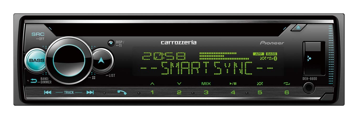 Pioneer DEH-6600 Audio 1D CD Bluetooth USB iPod iPhone AUX DSP Carrozzeria