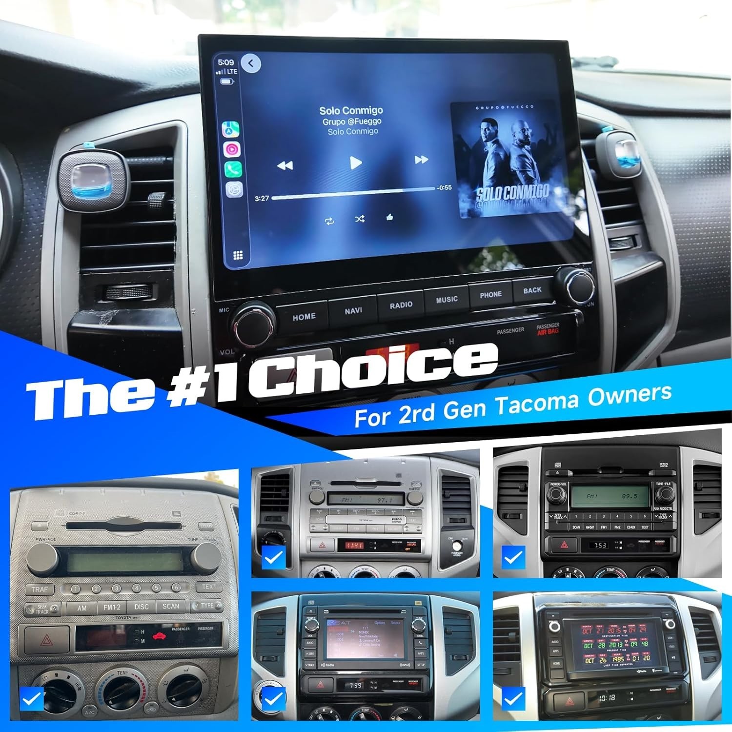 Dasaita Car stereo 6GB+64GB Car Stereo for Toyota Tacoma 2005-2015 CarPlay