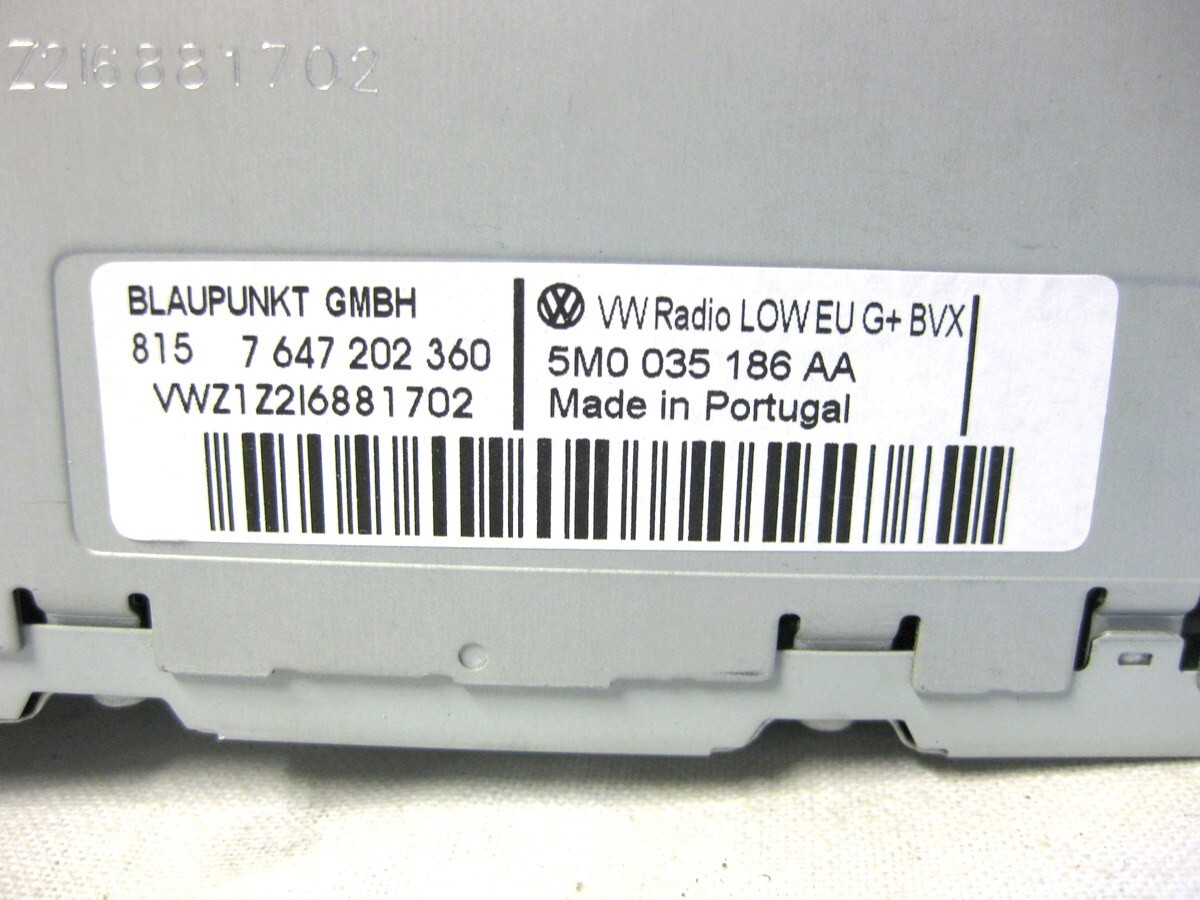 Volkswagen VW Tiguan Radio CD LOW EU G+ BVX 5M0035186AA Original