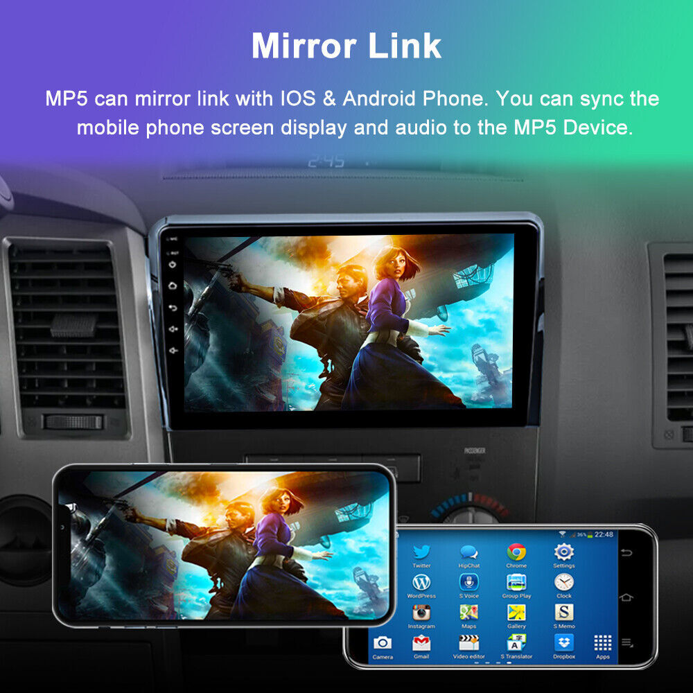 Car Stereo GPS Radio Apple Carplay For Toyota Tundra 2007-2013 Sequoia 2008-2018