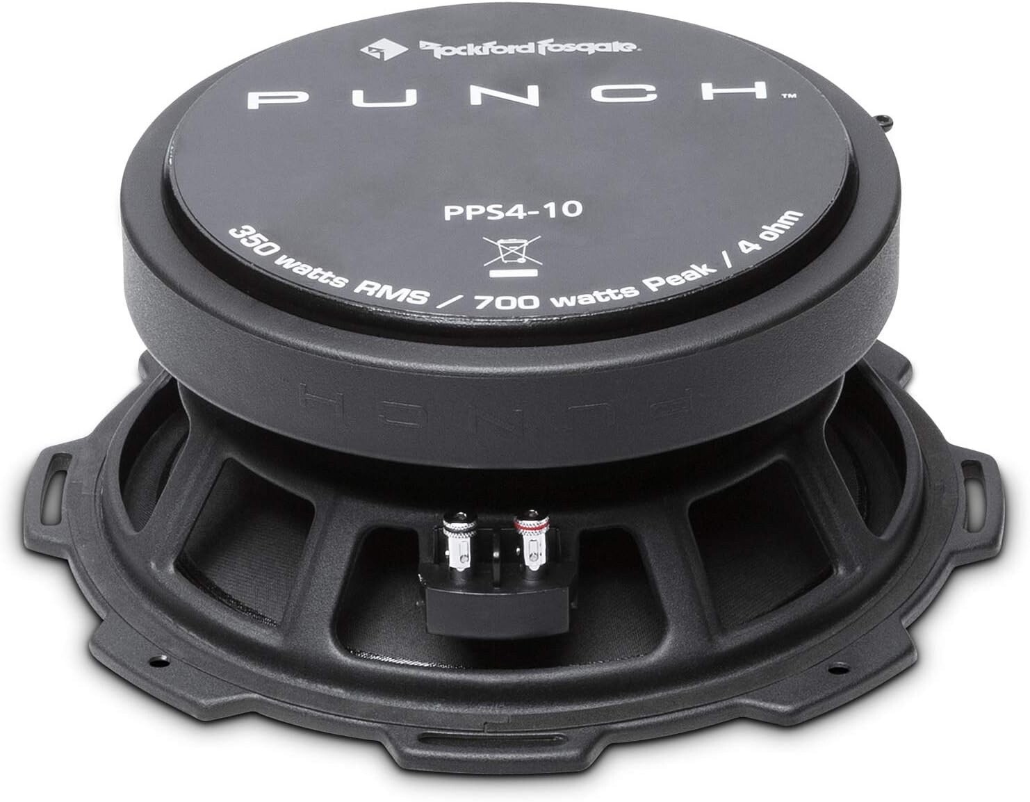 Rockford Fosgate PPS4-10 Punch Pro 10″ 4-Ohm Midrange Speaker 350W RMS/700W Peak