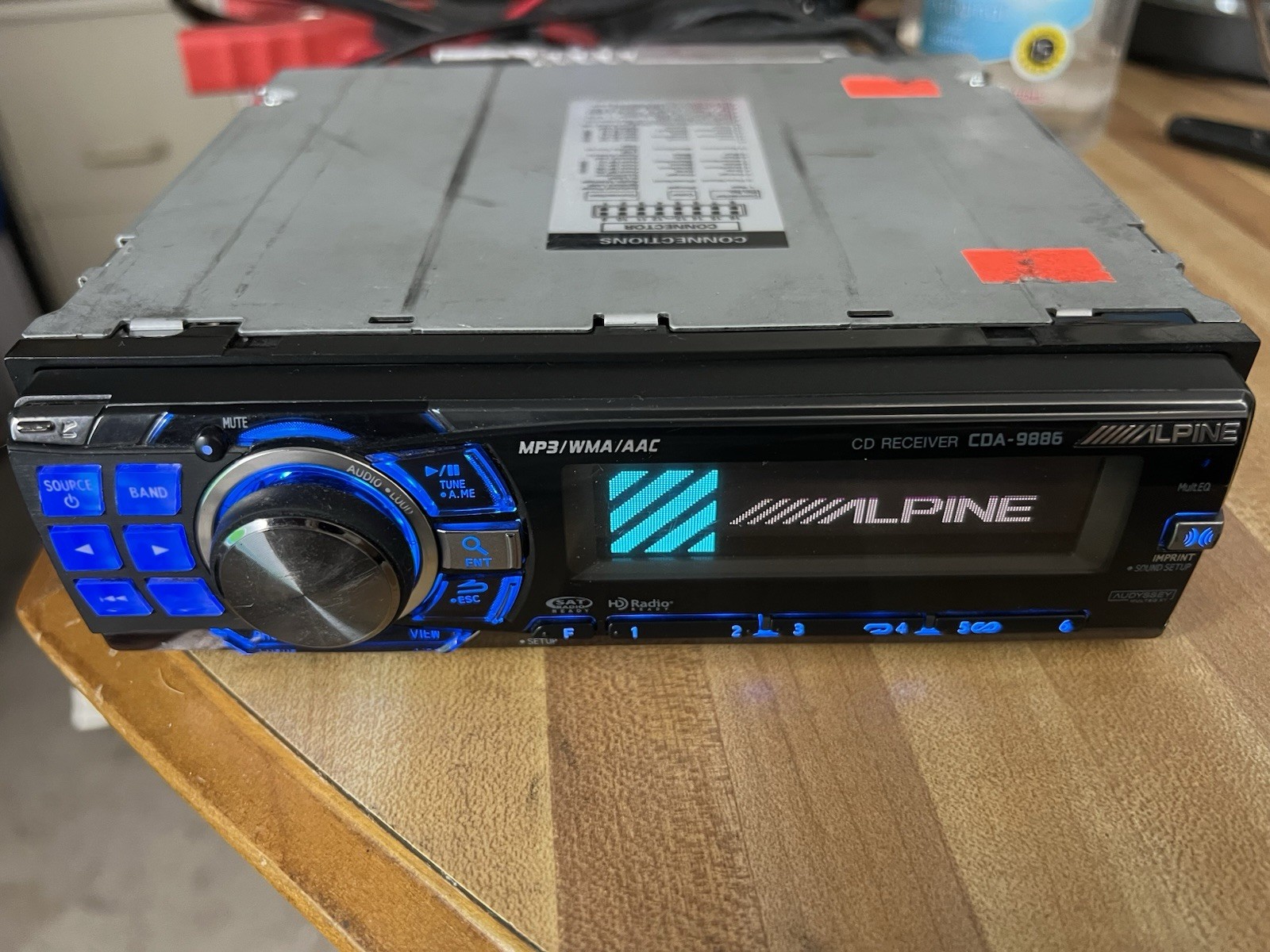 SUPER RARE ALPINE CDA-9886 CD PLAYER with BLUETOOTH adapter and USB