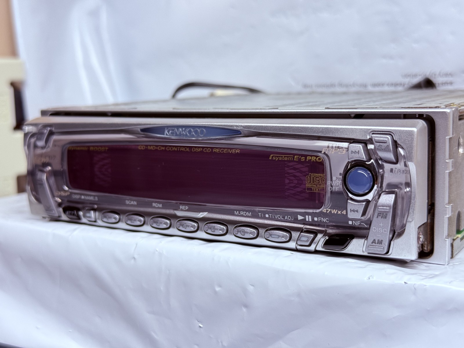 Kenwood f-CD7 JDM Car CD Player Receiver Japan w/ External Bluetooth Tested