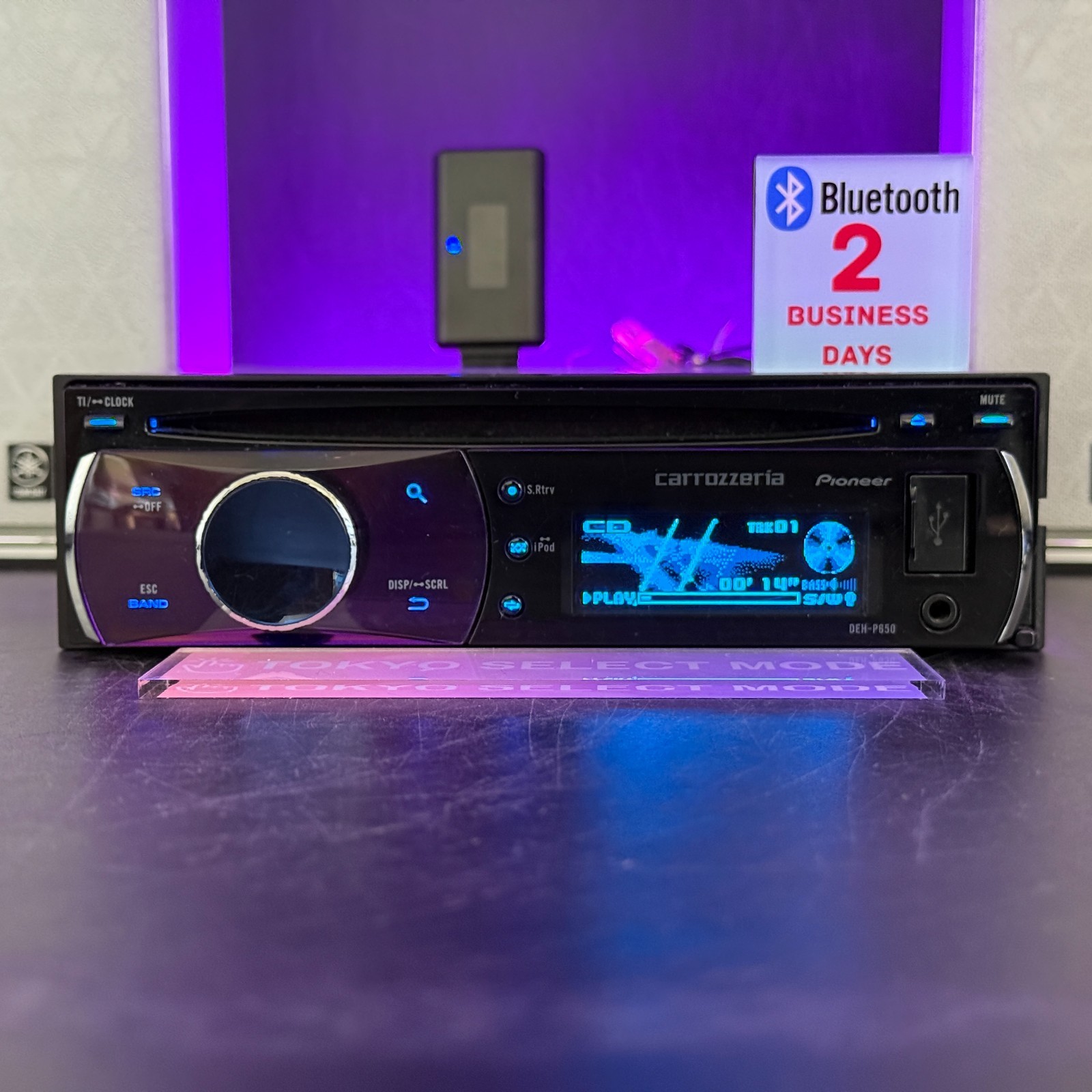 Pioneer Carrozzeria DEH-P650 1Din Car CD Player AUX USB Tested Working In Stock