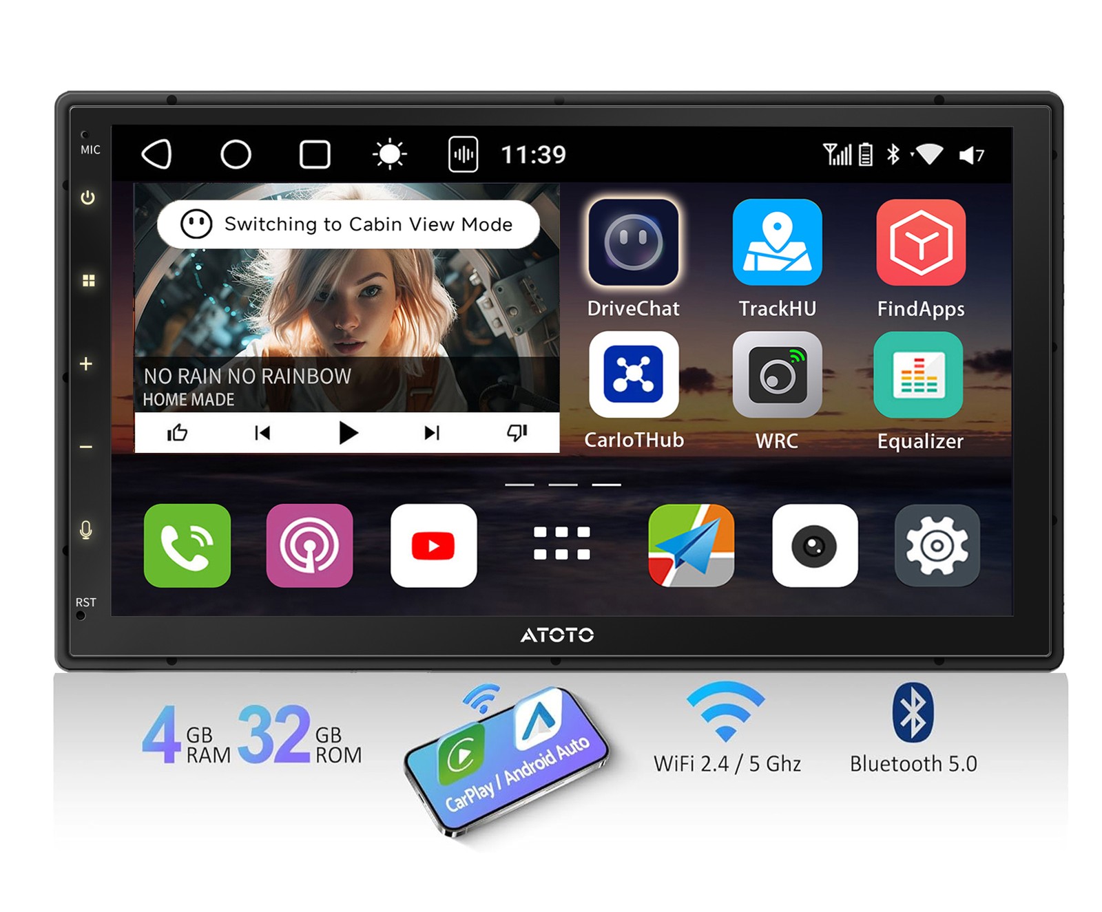 ATOTO S8 Premium 7″ 2DIN Android Car Stereo 3+32GB Wireless CarPlay&Android Auto