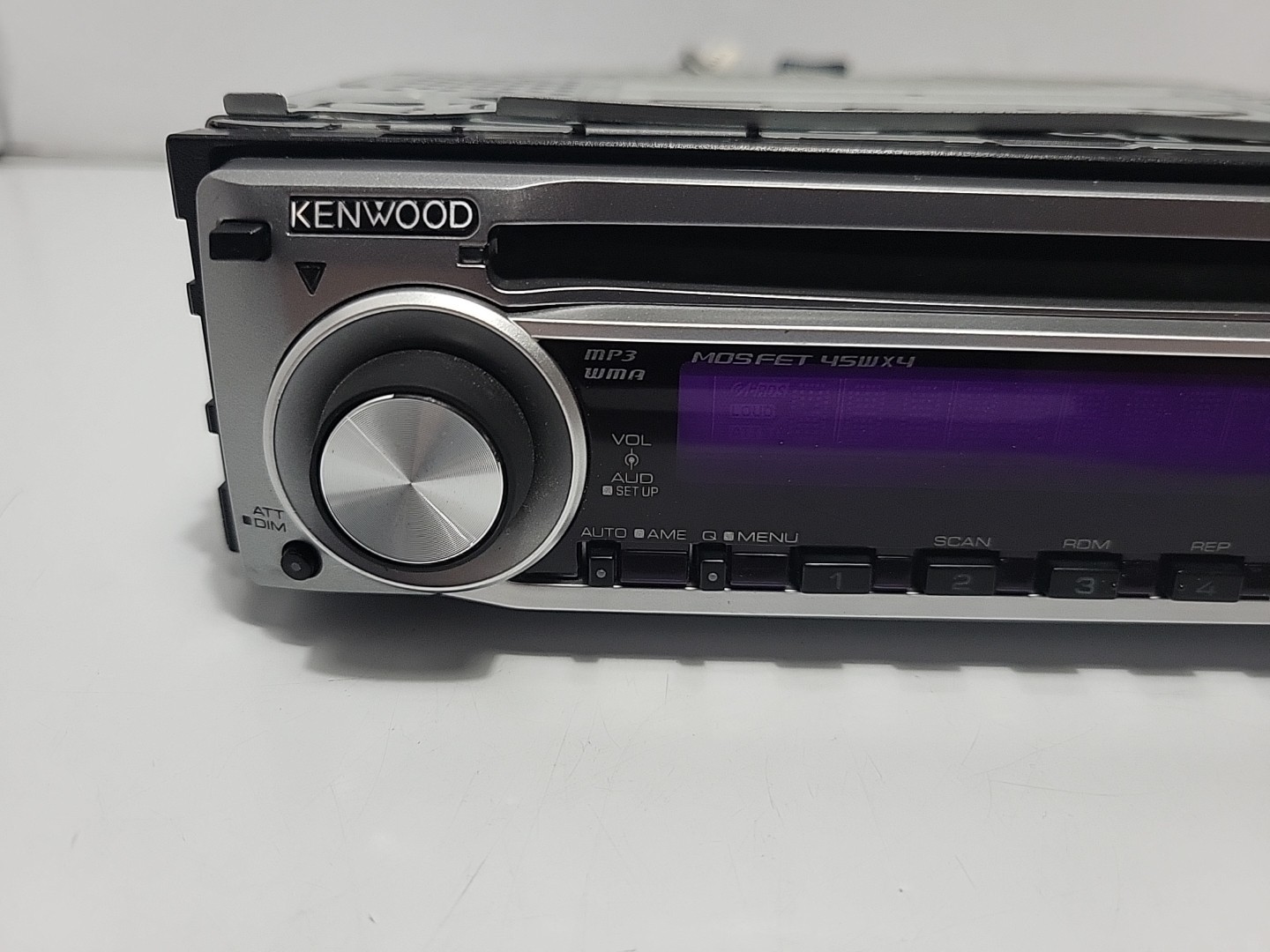 Kenwood KDC MP232 Car Stereo Cd Player Not Tested Complete Cage Trim Ring Plug