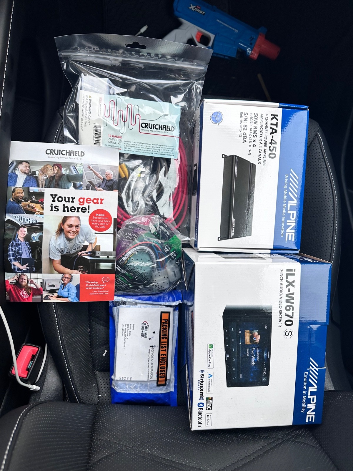 Brand New Alpine iLX-W670S + KTA-450 Amp Bundle – Apple CarPlay/Android Auto – C