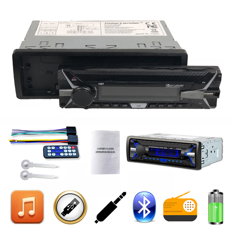 1DIN Car Stereo Bluetooth MP3 Player Head Unit FM USB/AUX RDS Remote 12VRadio