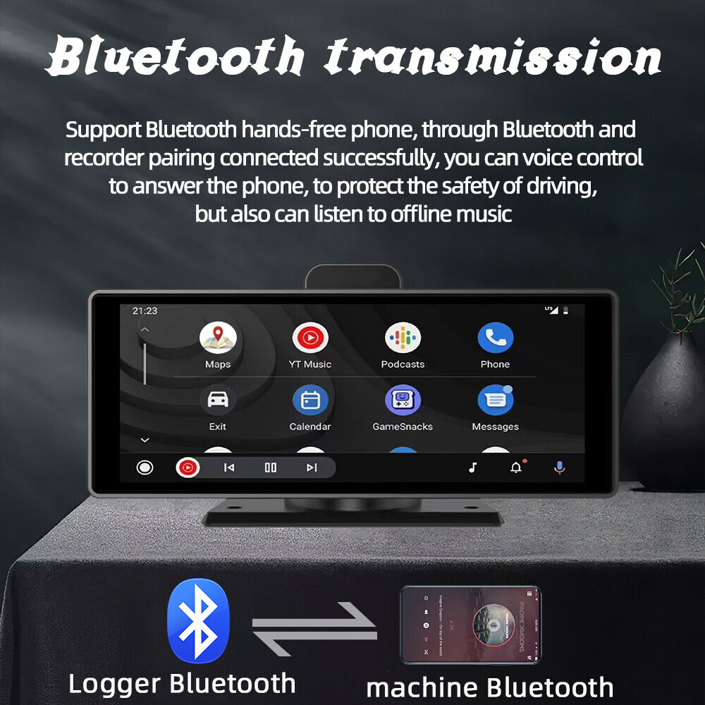 10 inch Android Auto CarPlay Car Radio Stereo Touch Screen Bluetooth Mirror Link
