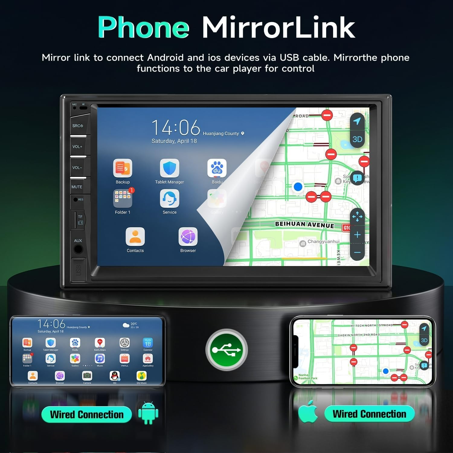 High-Quality Bluetooth Car Stereo with Backup Camera & Advanced Sound Features