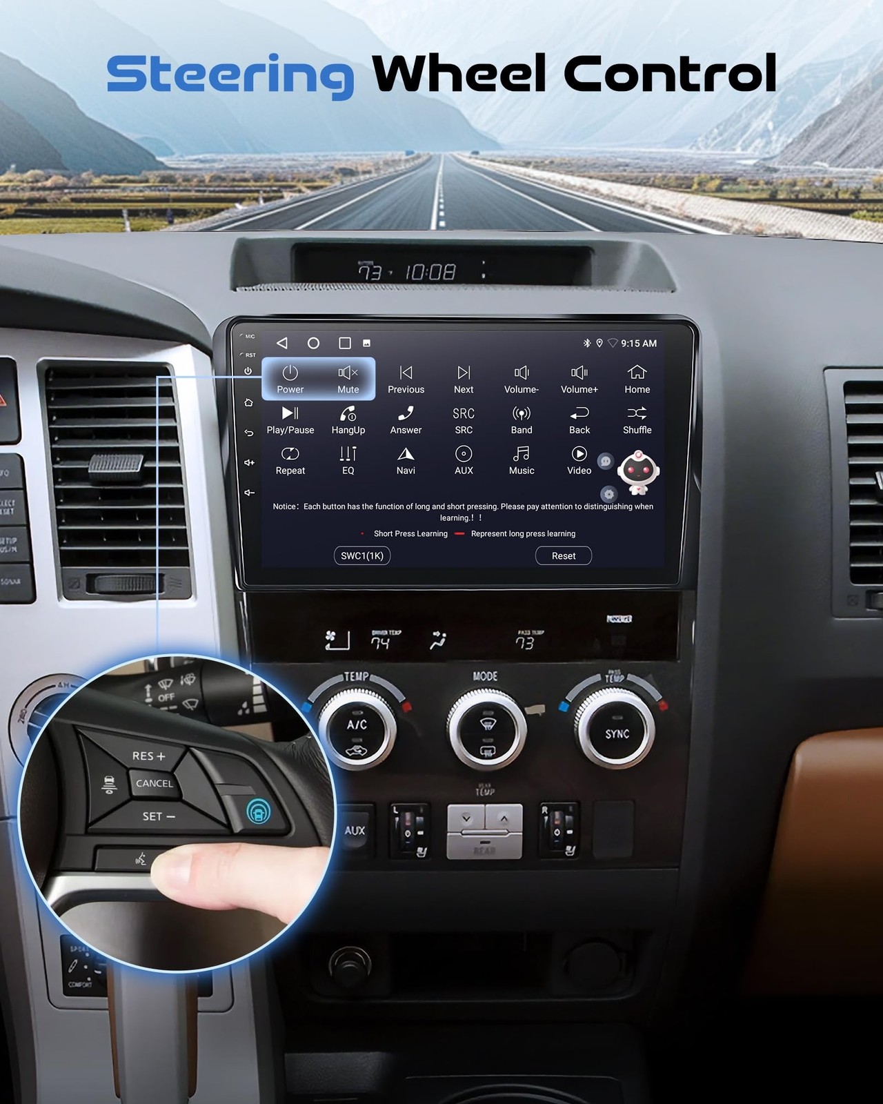 2G+64G Car Stereo Radio for Toyota Tundra 2007-2013 Sequoia 2008-2019, Wirele…