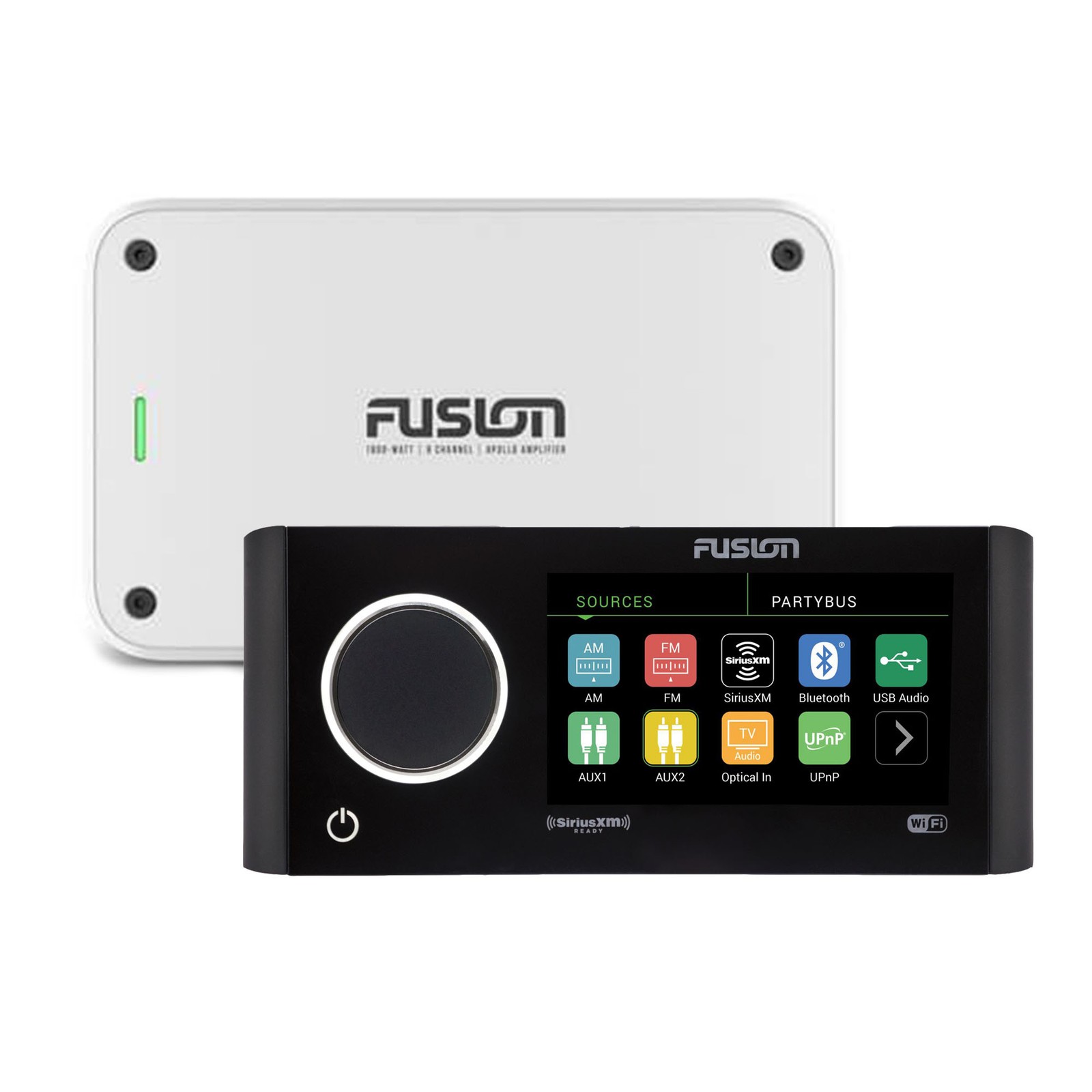 Fusion MS-RA770 Apollo Marine Entertainment System + MS-AP61800 6-Ch Amp