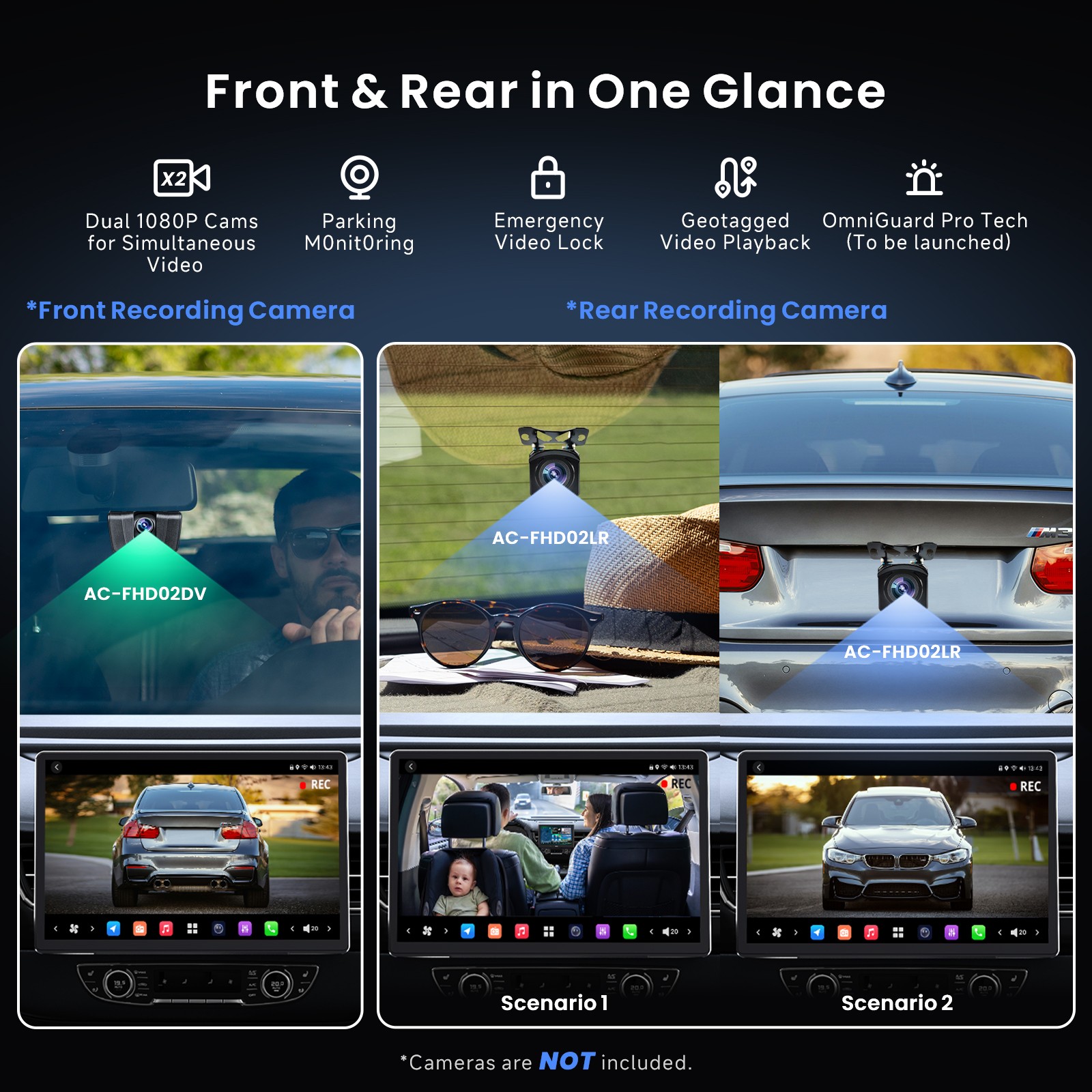 14.1″ QLED Single Duble Din Android 13 Adaptive Top AI Android Car Stereo 8+128G