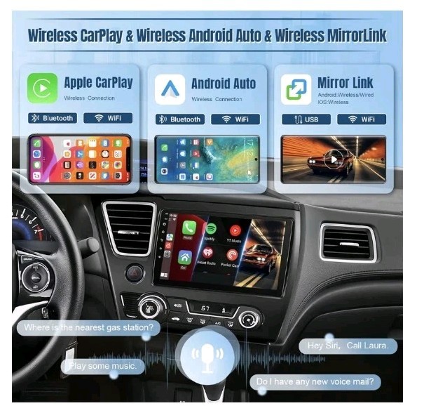 9″ CarPlay Android Auto 2+32G Car Radio Stereo for Honda Civic 2013-2017