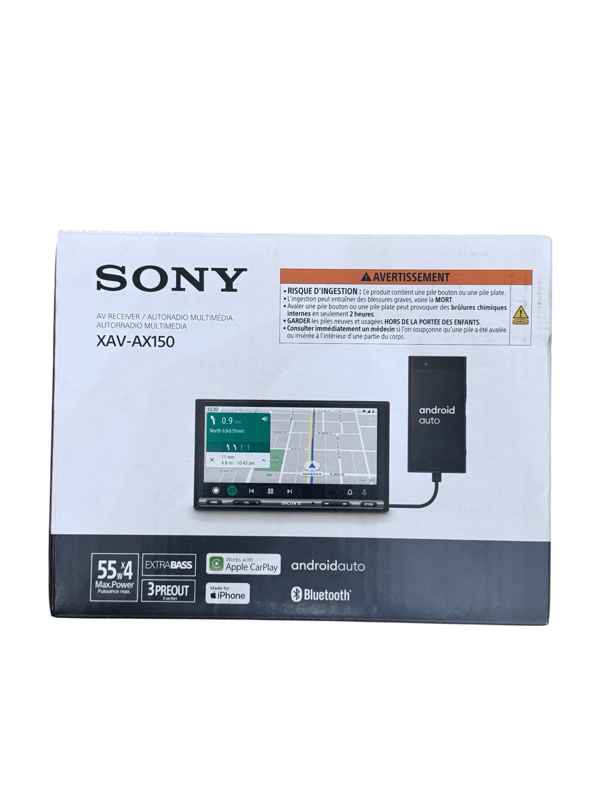 Sony XAV-AX150 6.95″ Apple CarPlay Android Auto Bluetooth Car Stereo New